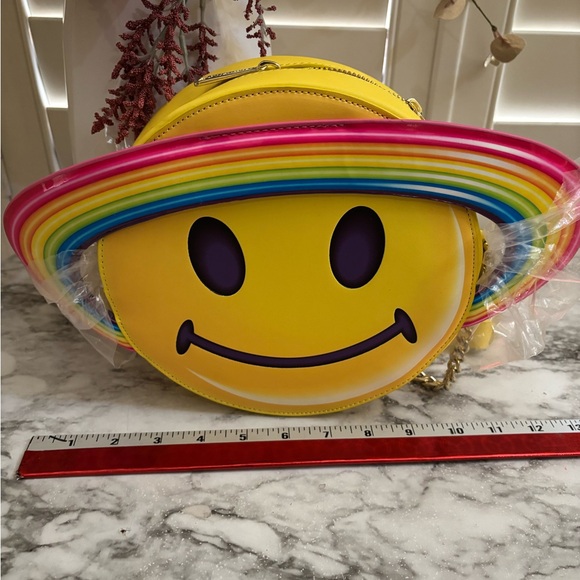 Loungefly Lisa frank Saturn Smiley Crossbody bag NWT - Picture 7 of 8
